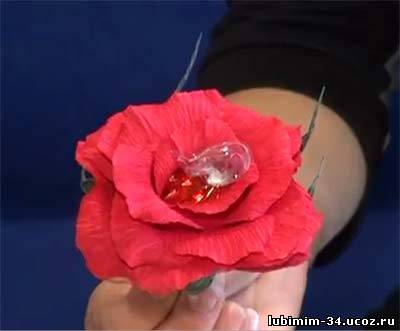 Video lesson - a Rose for bouquet from sweetmeats their own hand